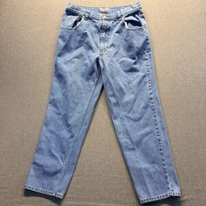 Basic Concepts Mens Straight Leg Denim Jeans Medium Wash Blue Size 36x30